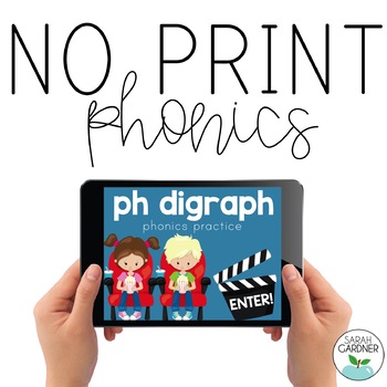 Preview of NO PRINT Phonics - PH Digraph Interactive PDF