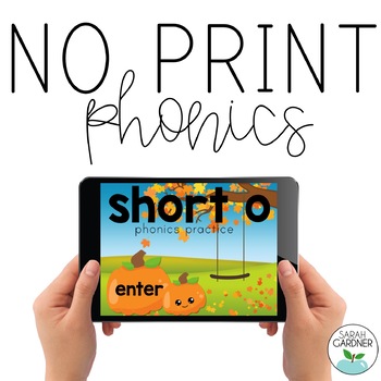 Preview of NO PRINT Phonics - Short O Interactive PDF