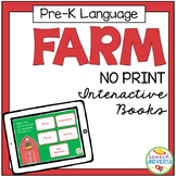 NO PRINT Preschool Language Speech Therapy Kit: Farm (Dist