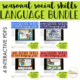 NO PRINT Seasonal Social Skills Language Activities Pack BUNDLE