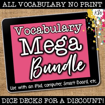 Preview of NO PRINT Vocabulary Speech Therapy Games Bundle (Distance Learning)