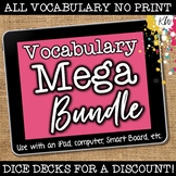 NO PRINT Vocabulary Speech Therapy Games Bundle (Distance 