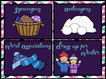 NO PRINT Winter Synonyms Antonyms & Word Associations