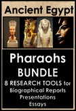 NO Prep BUNDLE of Ancient Egypt Pharaoh Worksheets Research Tools