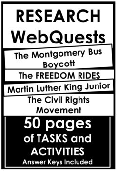 Preview of NO Prep - Civil Rights Movement - Bundle - Research / WebQuests