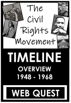 Preview of NO Prep - Civil Rights Movement - Timeline - Webquest