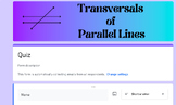 NO Prep: Geometry Transversals of Parallel Lines Google Fo