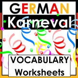 NO Prep - German - CARNIVAL / FASCHING - Vocabulary Worksheets