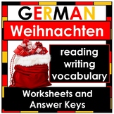 NO Prep - German Christmas Worksheets and Answer Keys