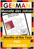 NO Prep - German - Months of the Year - Crossword - Free
