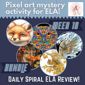 Preview of NO Prep - Spiral ELA Review Bundle for 4th or 5th Grade - Week 10