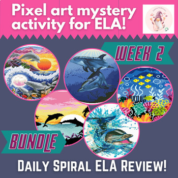 Preview of NO Prep - Spiral ELA Review Bundle for  4th or 5th Grade - Week 2