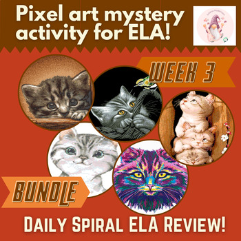 Preview of NO Prep - Spiral ELA Review Bundle for  4th or 5th Grade - Week 3