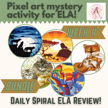 Preview of NO Prep - Spiral ELA Review Bundle for  4th or 5th Grade - Week 4