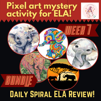 Preview of NO Prep - Spiral ELA Review Bundle for 4th or 5th Grade - Week 7