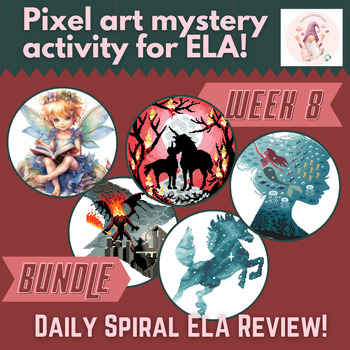 Preview of NO Prep - Spiral ELA Review Bundle for 4th or 5th Grade - Week 8