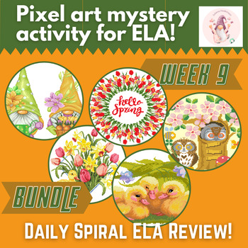 Preview of NO Prep - Spiral ELA Review Bundle for 4th or 5th Grade - Week 9