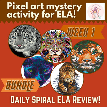Preview of NO Prep - Spiral ELA Review Bundle for  4th or 5th Grade - Week 1