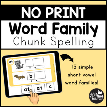 Preview of NO Print Word Family Chunk Spelling