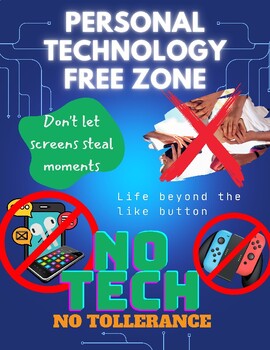 Preview of NO-TECH (personal use) Posters for schools and classrooms