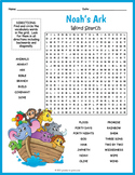 NOAH'S ARK Word Search Puzzle Worksheet Activity