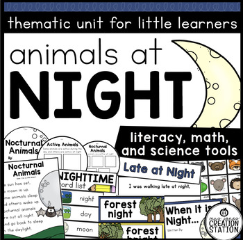 Preview of NOCTURNAL ANIMALS ACTIVITIES | THEMATIC UNIT | PRE-K AND KINDERGARTEN
