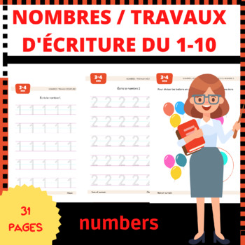 Preview of NOMBRES / TRAVAUX D'ÉCRITURE DU 1 - 10