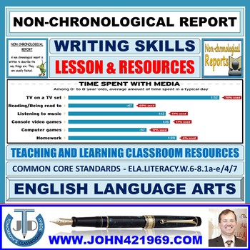 Preview of NON-CHRONOLOGICAL REPORT WRITING : LESSON PLAN AND RESOURCES