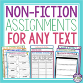 Nonfiction Assignments For Any Text - Fun Informational Te