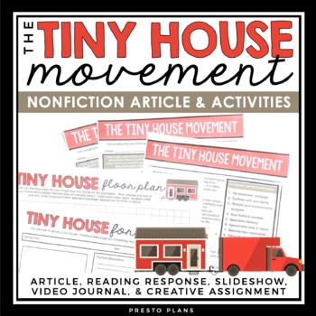 Preview of Nonfiction Reading Comprehension Article and Activities - Tiny House Movement