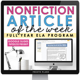 NONFICTION FULL YEAR ARTICLE OF THE WEEK: PRESENTATIONS & 