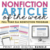 NONFICTION FULL YEAR ARTICLE OF THE WEEK PROGRAM: DIGITAL 