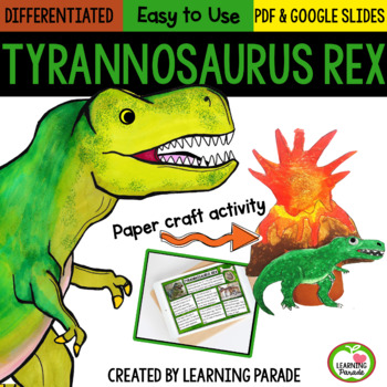 Preview of T. REX NONFICTION DINOSAUR UNIT : Reading Comprehension, Writing and Craft