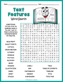 NONFICTION TEXT FEATURES Word Search Puzzle Worksheet - 4t