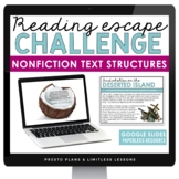 Nonfiction Text Structures Presentation & Escape Room Digi