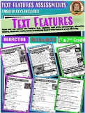 NONFICTION Text Features Assessments | Reading Comprehensi
