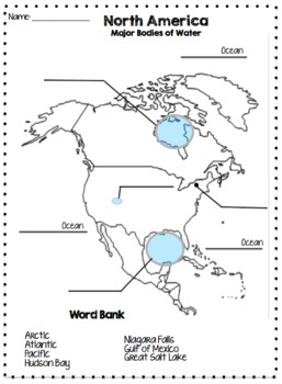 NORTH AMERICA- Countries & Physical Features by Coffee Cats and Crayons