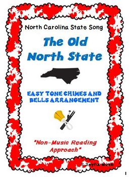 Preview of NORTH CAROLINA STATE SONG Easy Chimes & Bells Arrangement THE OLD NORTH STATE