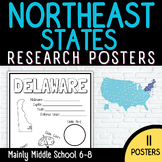 NORTHEAST STATES Research Poster Set (11 states)