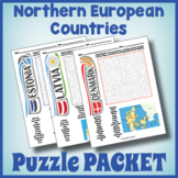 NORTHERN EUROPEAN COUNTRIES Puzzle Worksheet Activities