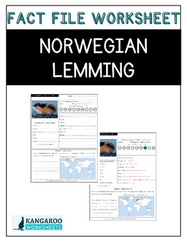 Lemming Habitat, Diet, Behavior, Facts and Worksheets for Kids