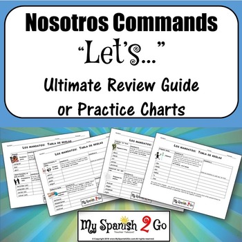 Preview of NOSOTROS COMMANDS: Ultimate Review Guide or Practice Charts