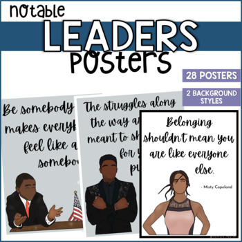 Preview of NOTABLE LEADERS POSTERS | INFLUENTIAL PEOPLE | CLASSROOM DECOR