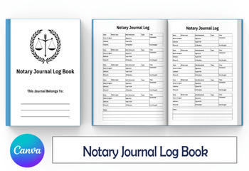 Preview of NOTARY JOURNAL LOG BOOK