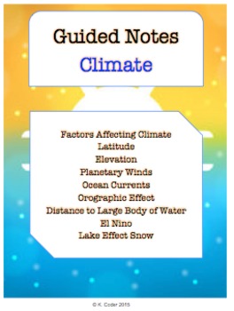 Preview of NOTES BUNDLE - Climate *EDITABLE* w/ PowerPoint!