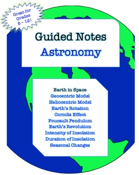 Preview of NOTES BUNDLE - Earth in Space & Seasons *EDITABLE* w/ PowerPoint!