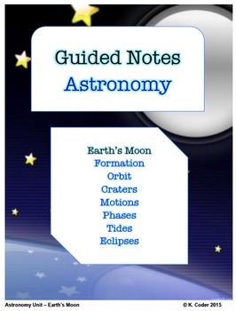 Preview of NOTES BUNDLE - Earth's Moon *EDITABLE* w/ PowerPoint!