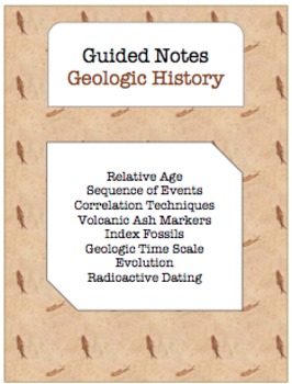 Preview of NOTES BUNDLE - Geologic History *EDITABLE* w/ PowerPoint!
