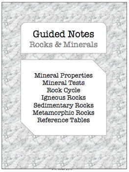 Preview of NOTES BUNDLE - Rocks & Minerals *EDITABLE* w/ PowerPoint!