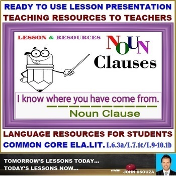 Preview of NOUN CLAUSE OR NOMINAL CLASUE - POWERPOINT PRESENTATION